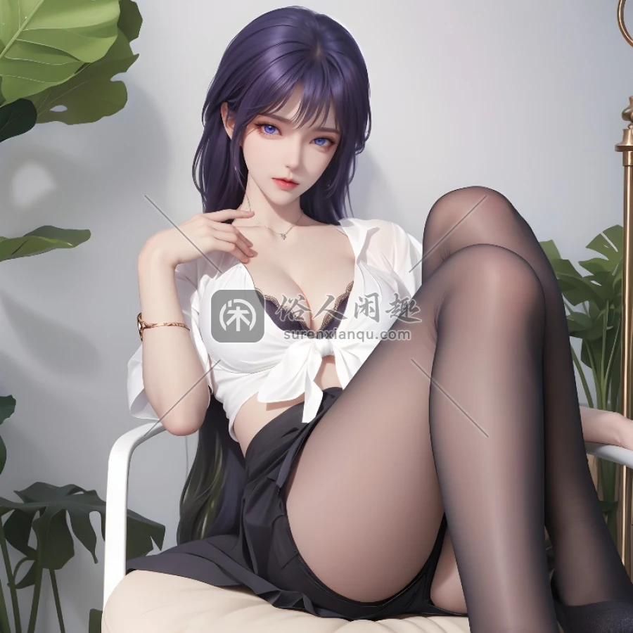 秋与晚茶AI绘画作品-【4K】圣C儿职业装情趣装 86P