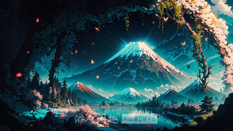 Ai绘画-极致色彩风景