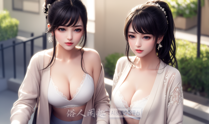 【AI绘画】第二期｜快乐姐妹花～
