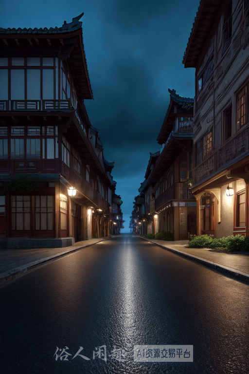 免费-夜景，山间古镇（第一期）