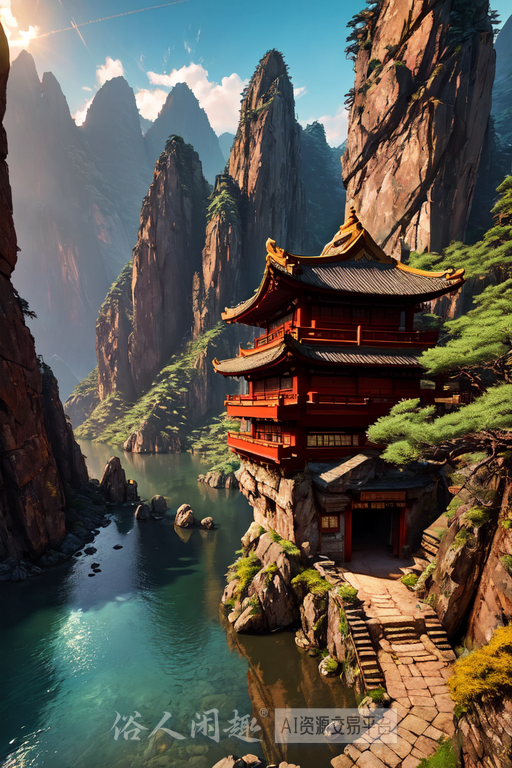 国风山水阁楼风景(2023第10期)