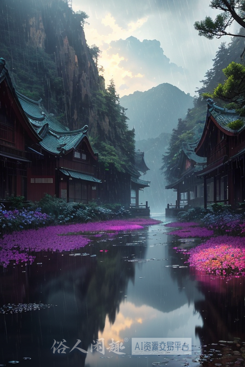 国风山水阁楼风景(2023第11期)