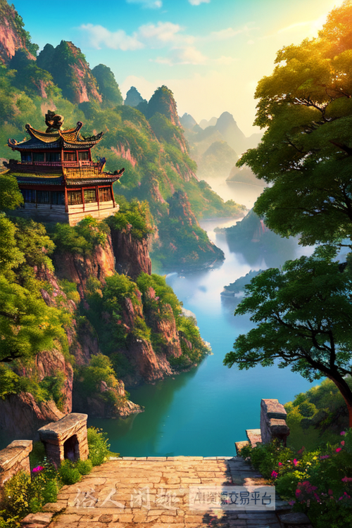国风山水阁楼风景(2023第12期)