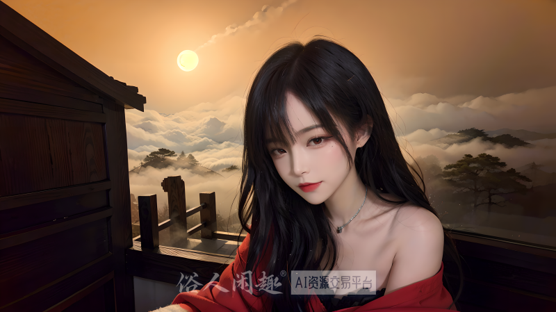 【朱红】一袭红衣为谁着，三千青丝挽情深