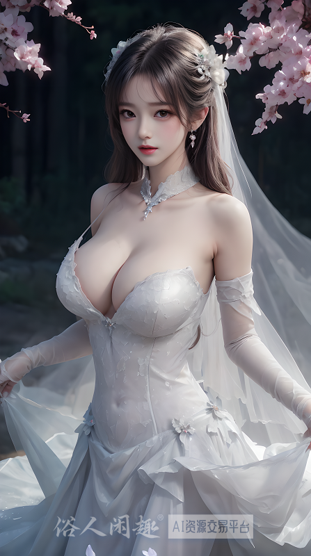 66期性感婚纱礼服装美女