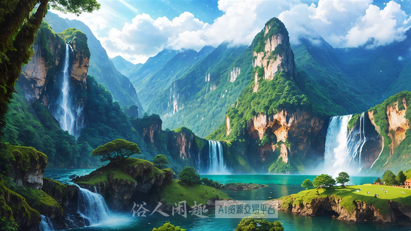 免费-唯美四季27山川美景自然风光横图-4K