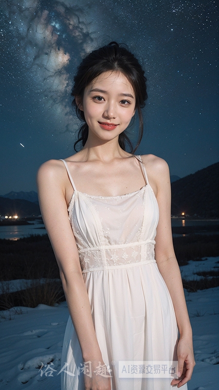 4K超清壁纸：星空女孩