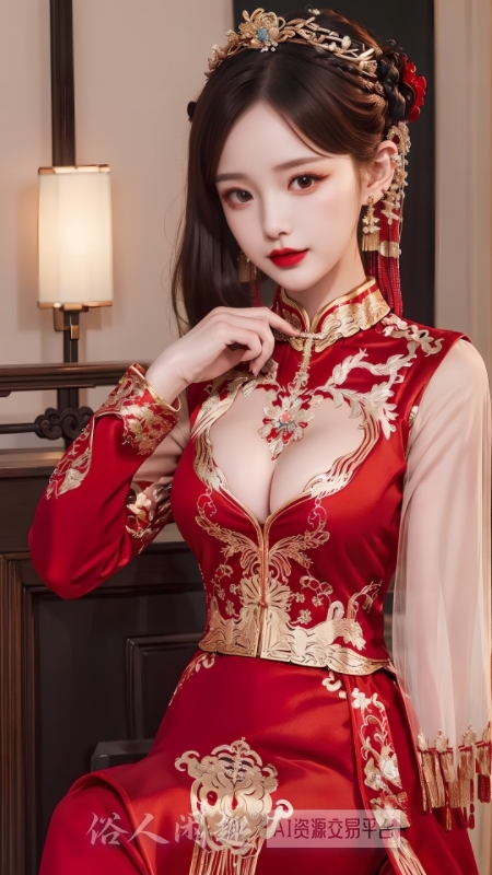 中式嫁衣新娘子
